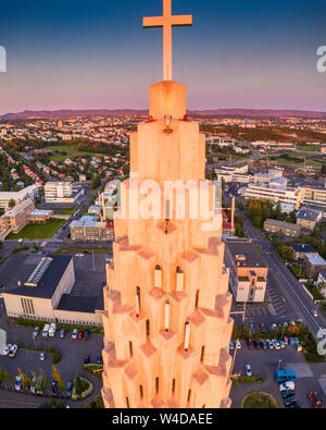 Hallgrimskirkja Church Tower, Reykjavik, Iceland Stock Photo