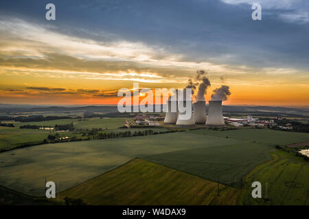 Nuclear Power Station. In spring 2003, the Nuclear Power Plant, with its 2160 MW of installed capacity, became the largest power resource Stock Photo
