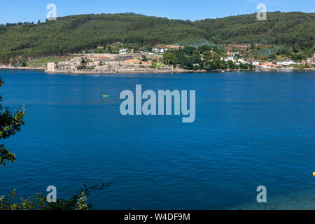 San Felipe castle from Mugardos, Ria de Ferrol, A Coruña province, Galicia, Spain Stock Photo