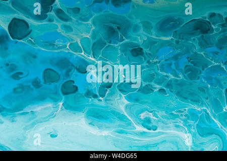 Green and blue marble texture design with stains Stock Photo