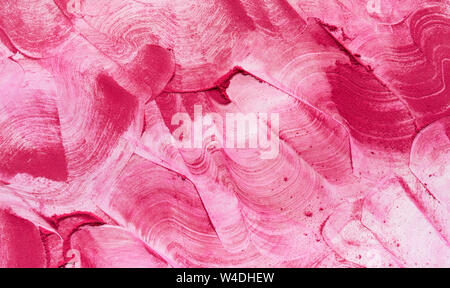 Pink stains of Indian holi colors on white background Stock Photo