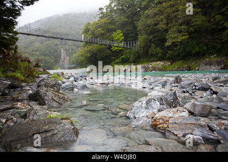 Blue Pools Walk in New Zealand Stock Photo - Alamy