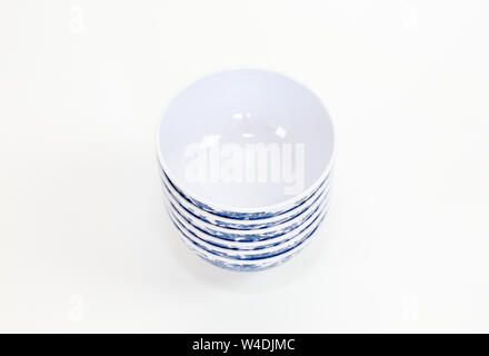 Empty Plastic Bowl , Clipping path , isolated on white - Image Stock Photo