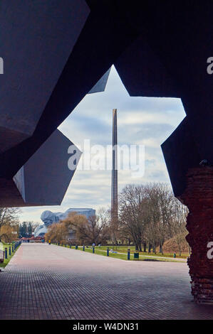 In the late 1960s, the construction of the war memorial complex Brest Hero-Fortress was started. The complex was opened on September 25, 1971. The mem Stock Photo