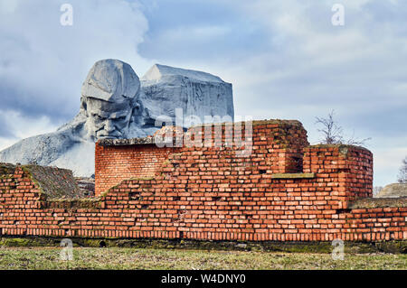 In the late 1960s, the construction of the war memorial complex Brest Hero-Fortress was started. The complex was opened on September 25, 1971. The mem Stock Photo