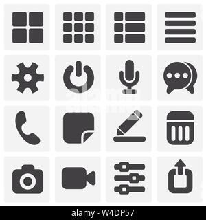 Option button icons set on background for graphic and web design. Simple illustration. Internet concept symbol for website button or mobile app. Stock Vector