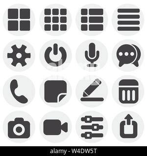 Option button icons set on background for graphic and web design. Simple illustration. Internet concept symbol for website button or mobile app. Stock Vector
