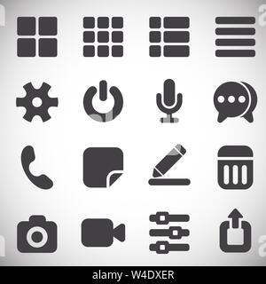 Option button icons set on background for graphic and web design. Simple illustration. Internet concept symbol for website button or mobile app. Stock Vector