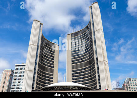 Toronto City Hall as seen from Nathan Philips Square. Stock Photo