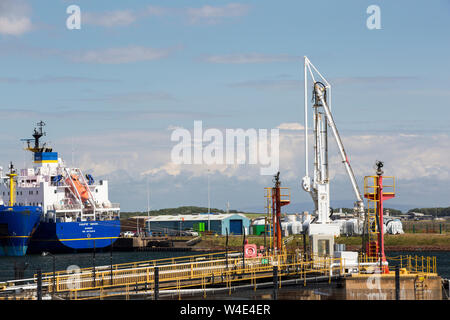 Nuclear transport ships in Barrow in Furness, Cumbria, UK. Stock Photo