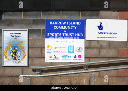 A lottery funded sports facility on Barrow Island, Barrow in Furness, Cumbria, UK. Stock Photo