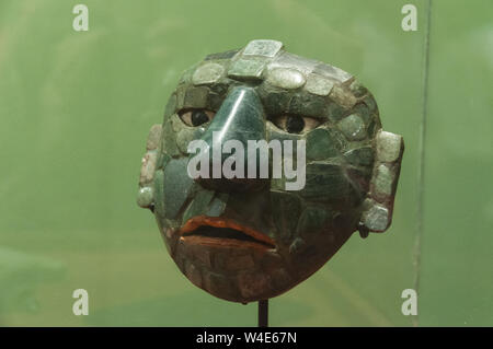 Guatemala, Antigua, stone carving artifacts on display at Colegio de la Compania de Jesus, Jusuit Monastery; Society of Jesus, established 1626, rebui Stock Photo