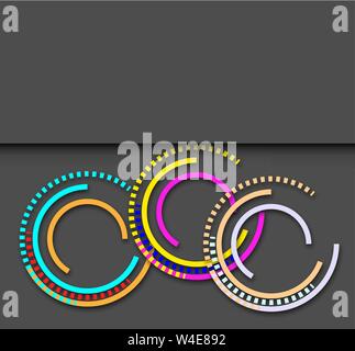 Abstract techno background with round Stock Vector