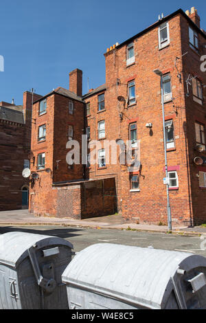 Victorian brick tenement blocks on Barrow Island Barrow in Furness