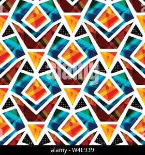 beautiful colored polygons seamless pattern vector illustration Stock Vector