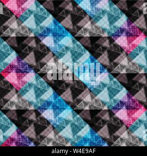 psychedelic beautiful colored polygons seamless pattern vector illustration Stock Vector