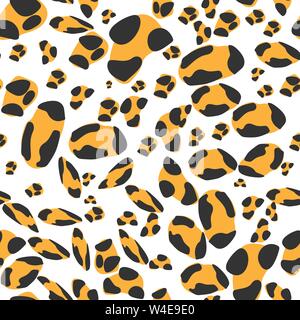 Seamless leopard pattern. Vector illustration Stock Vector