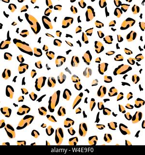 Seamless leopard pattern. Vector illustration Stock Vector