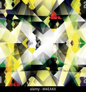 yellow geometric abstract pattern small objects Stock Vector