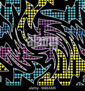 colorful geometric abstract pattern Graffiti Stock Vector