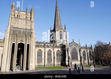 Sheffield Anglican Catherdral - The Cathedral Church of St Peter and St Paul. England UK Stock Photo