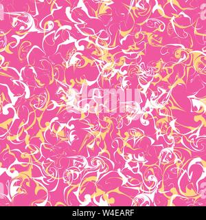 Graffiti small colored lines on pink background seamless pattern Stock Vector