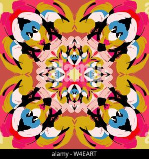 Hand drawn lace mandalas ethnic seamless pattern Stock Vector
