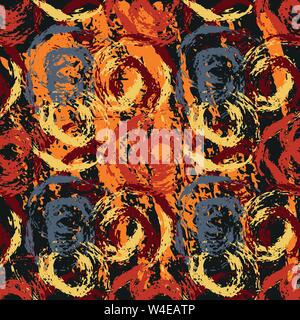 Graffiti seamless pattern colored dirty background Stock Vector