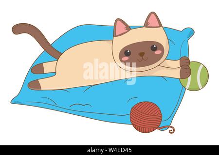 Cat cartoon design, Animal cute zoo life nature and fauna theme Vector illustration Stock Vector