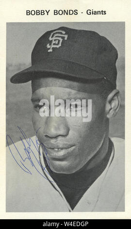 Baseball player Bobby Bonds the father of Barry Bonds also played for the San Francisco Giants Stock Photo