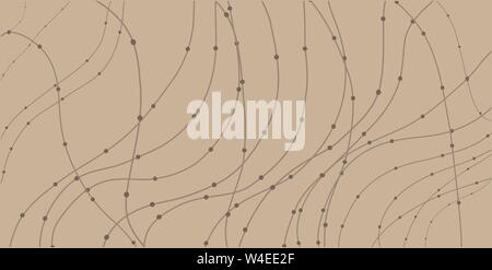 Abstract gray background with lines and dots Stock Vector