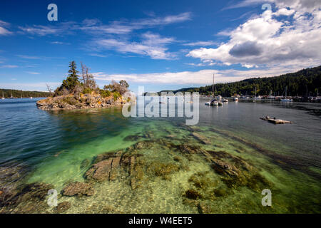 Grace Islet in Ganges Harbour - Salt Spring Island, British Columbia, Canada Stock Photo