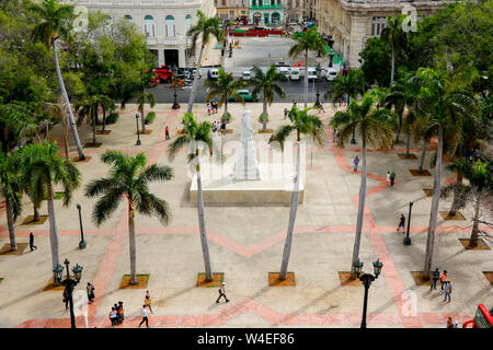 Parque central plaza in la Havana, Cuba Stock Photo