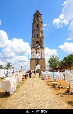 Tower of the Manaca Iznaga estate in the Valle de los Ingenios of Cuba Stock Photo