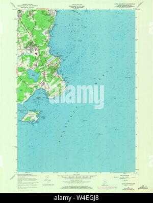 Maine USGS Historical Map Cape Elizabeth 806585 1957 24000 Restoration Stock Photo