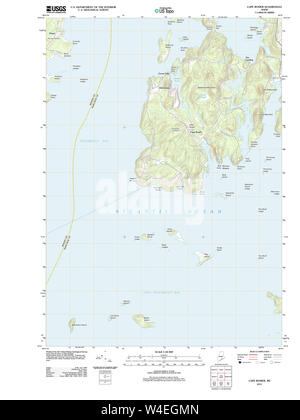 Maine USGS Historical Map Cape Rosier 20110909 TM Restoration Stock Photo