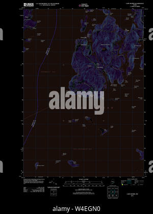 Maine USGS Historical Map Cape Rosier 20110909 TM Inversion Restoration Stock Photo