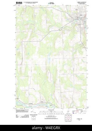 Maine USGS Historical Map Caribou 20110907 TM Restoration Stock Photo