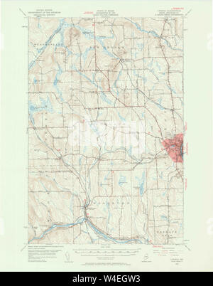 Maine USGS Historical Map Caribou 306509 1953 62500 Restoration Stock Photo