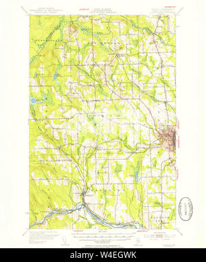 Maine USGS Historical Map Caribou 460286 1953 62500 Restoration Stock Photo