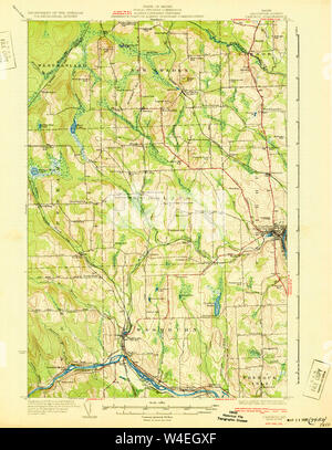 Maine USGS Historical Map Caribou 807427 1932 62500 Restoration Stock Photo