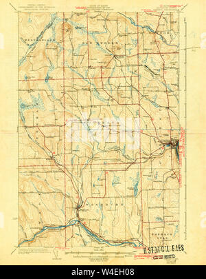 Maine USGS Historical Map Caribou 807428 1932 62500 Restoration Stock Photo