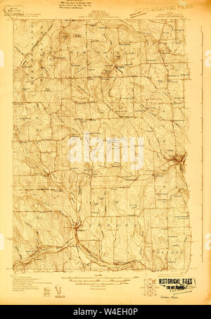 Maine USGS Historical Map Caribou 807429 1929 48000 Restoration Stock Photo