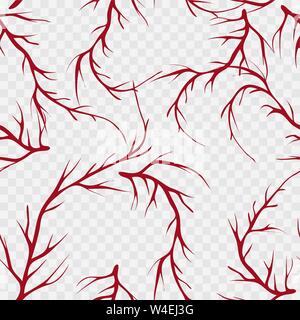vector painted tree brunches seamless pattern background with hand drawn elements Stock Vector