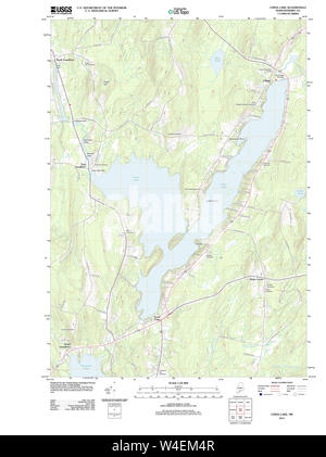 Maine USGS Historical Map China Lake 20110906 TM Restoration Stock Photo