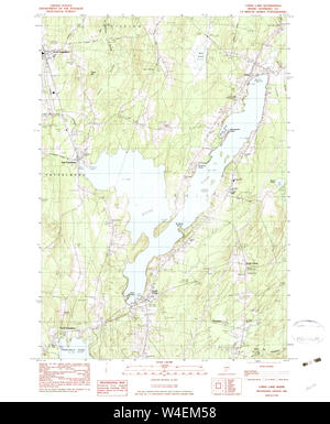Maine USGS Historical Map China Lake 460321 1983 24000 Restoration Stock Photo