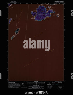 Maine USGS Historical Map Cross Island 105055 1993 24000 Inversion Restoration Stock Photo