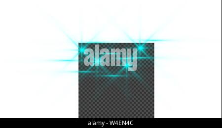 Blue glow light burst explosion with transparent. Bright Star. Transparent shining sun, bright flash. Vector illustration EPS10 Stock Vector