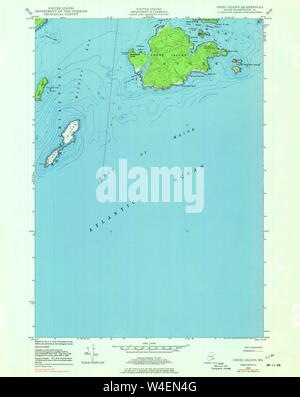 Maine USGS Historical Map Cross Island 806620 1949 24000 Restoration Stock Photo