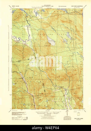 dead river maine map Maine Usgs Historical Map Dead River 807461 1928 62500 Restoration dead river maine map